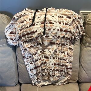 Carbon Geometric Patterned Men's T- Shirt Hoodie